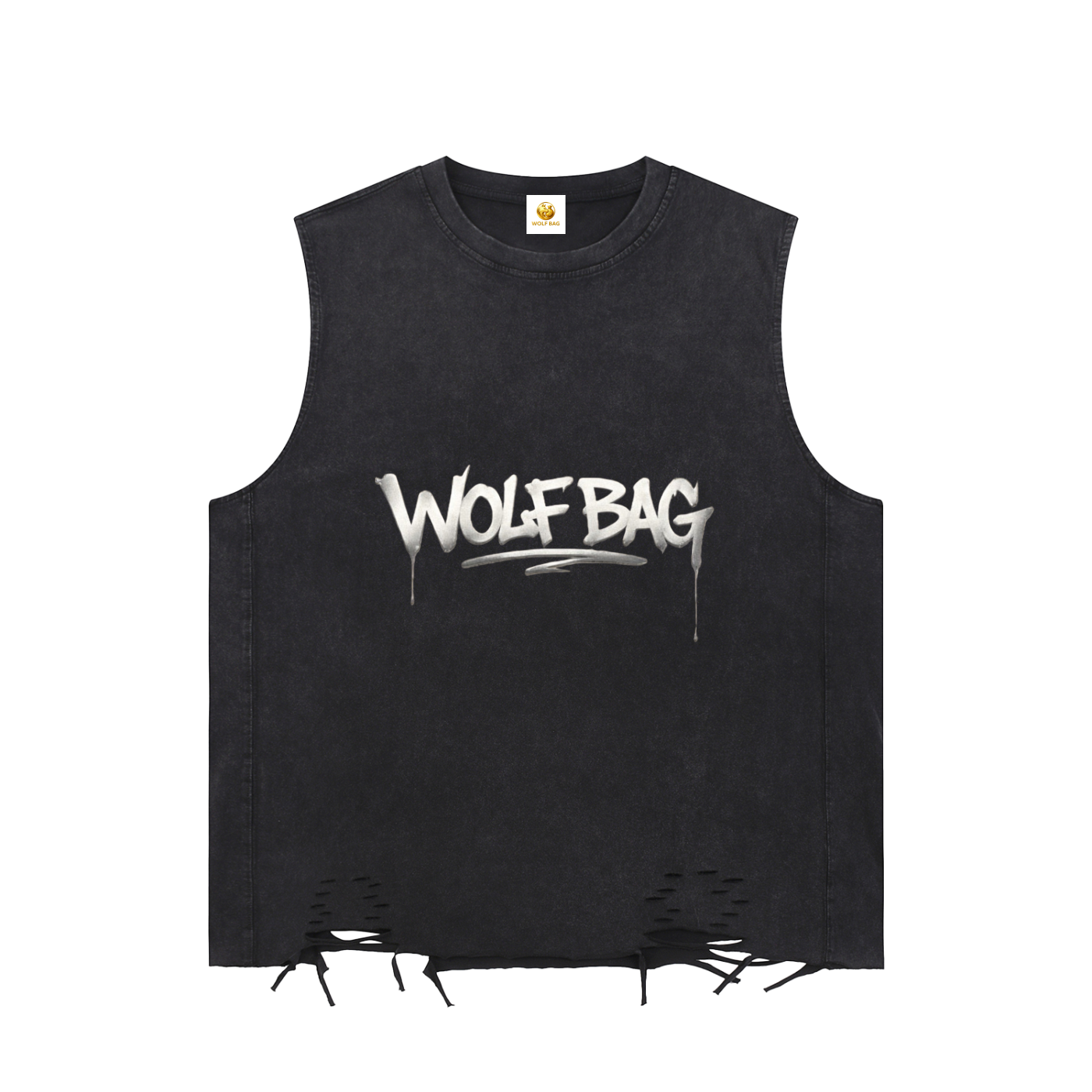 Snow Washed Raw-Hem Tank Top