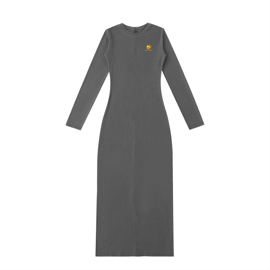 Dyed Washed Slit Maxi Dress