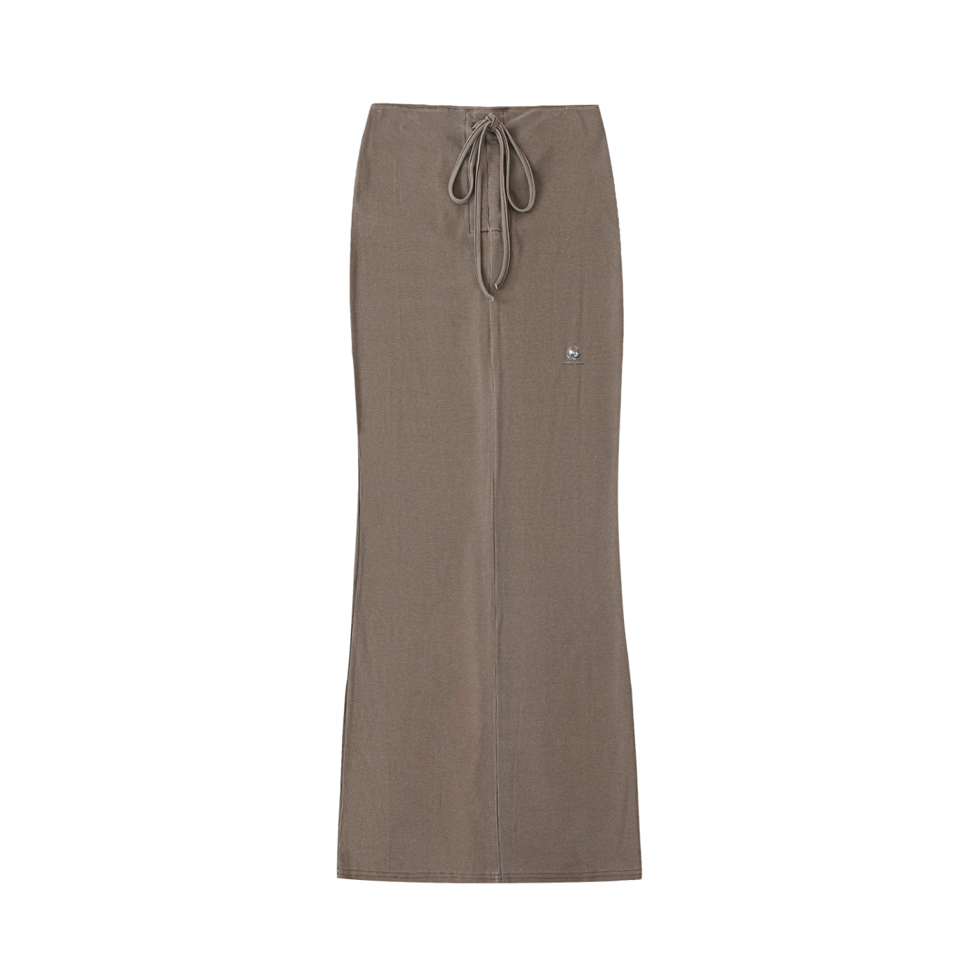 Dyed Washed Drawstring Maxi Skirt