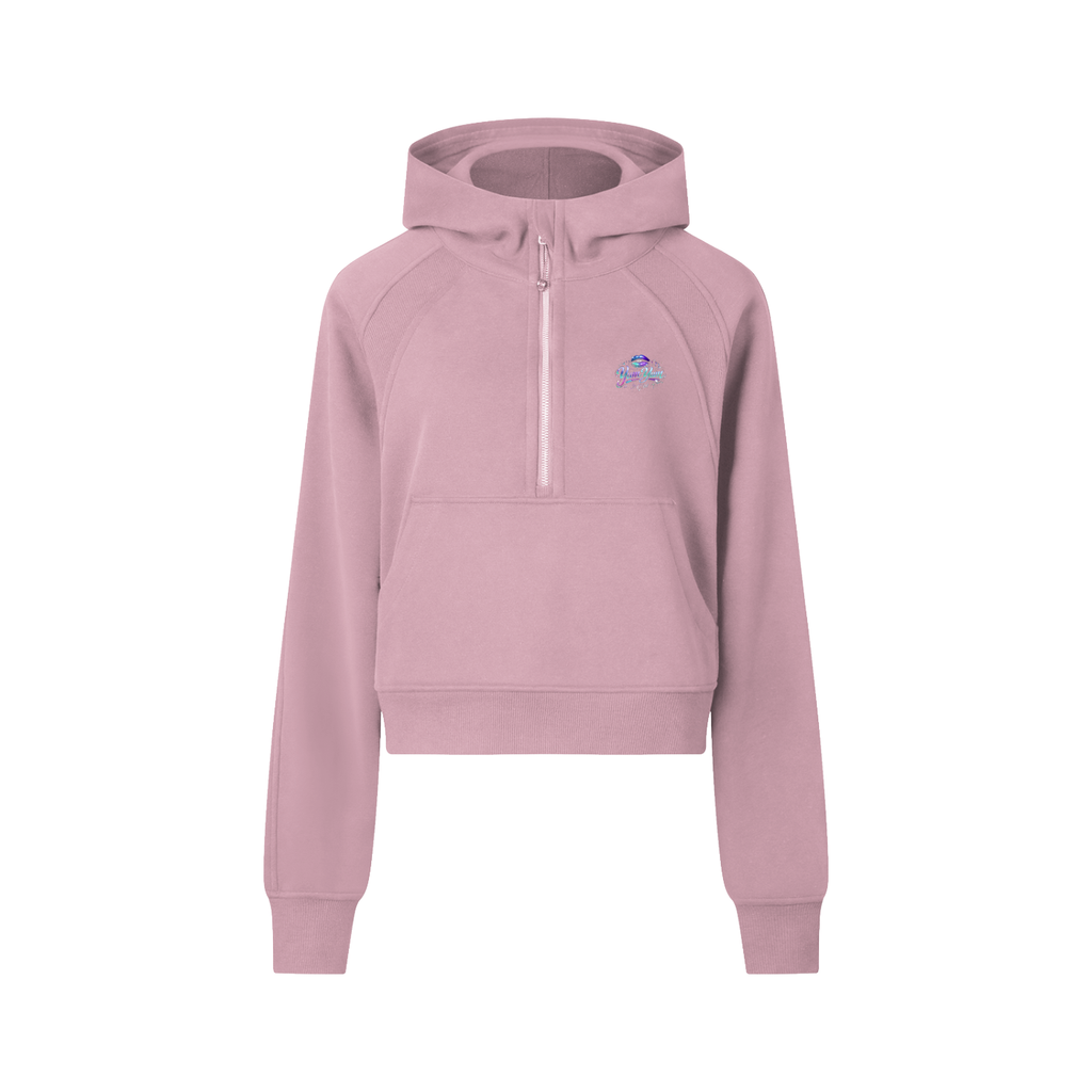 Cropped Half-Zip Hoodie