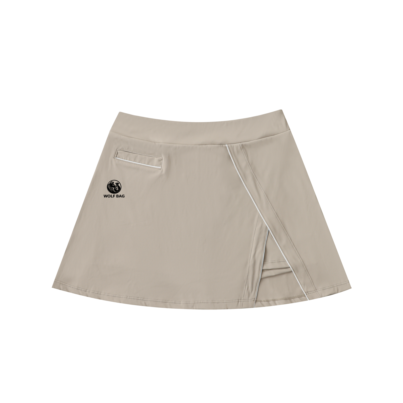 High-Waist Pocketed A-Line Skirt