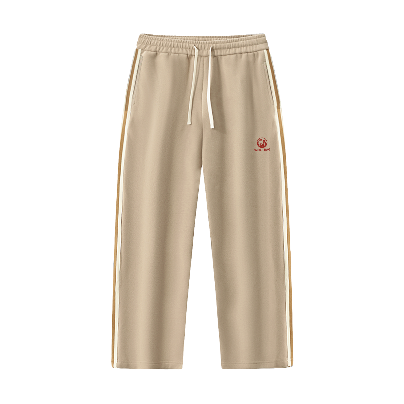 Contrast Side-Stripe Straight-Leg  Pants