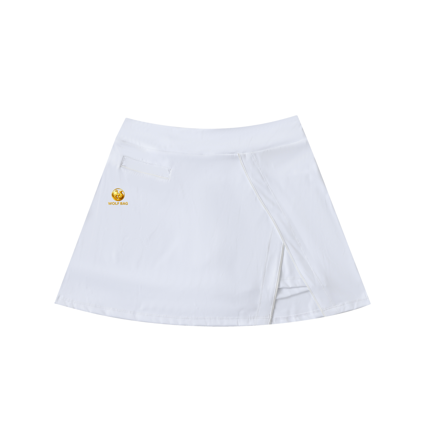 High-Waist Pocketed A-Line Skirt