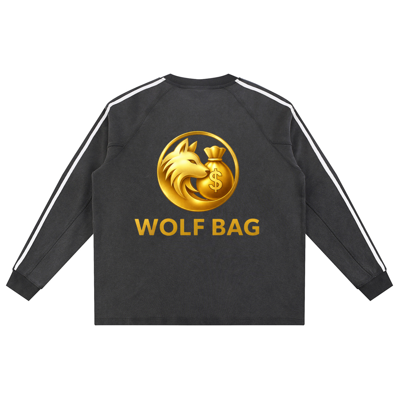 Snow Washed Contrast Tape Sweatshirt