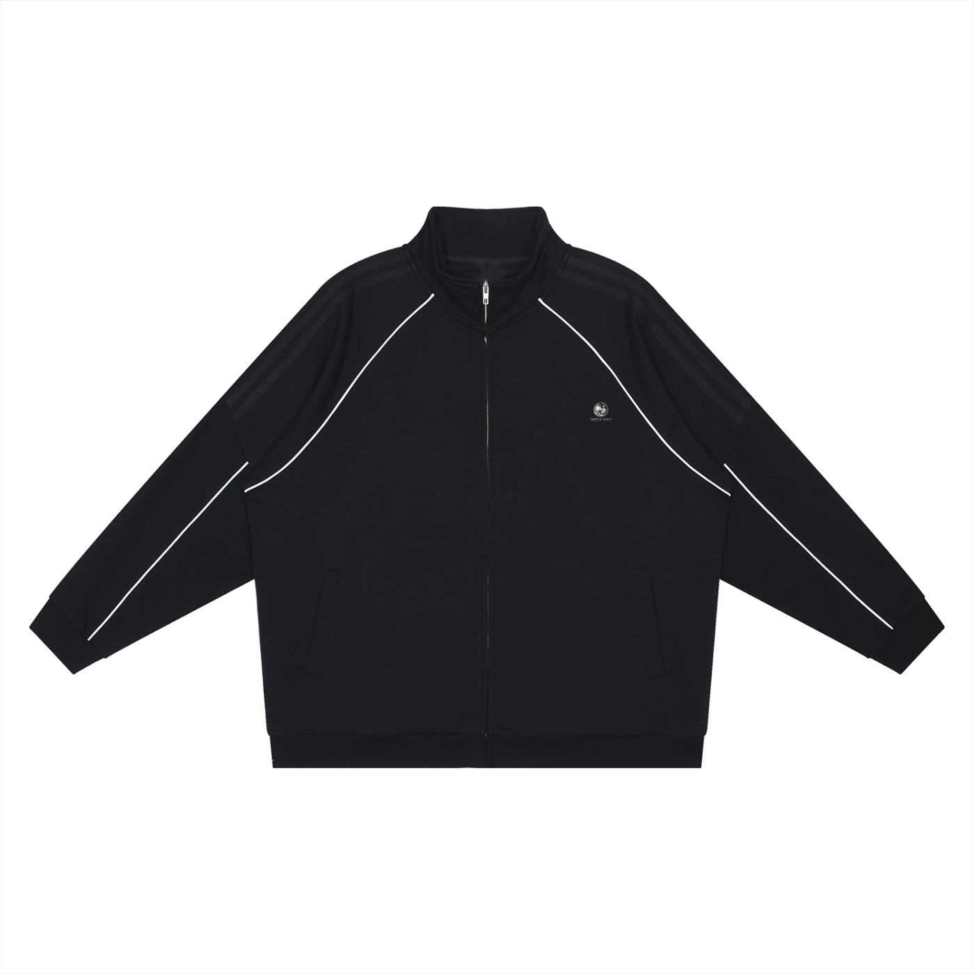 Reflection Striped Raglan Sleeve  Jacket