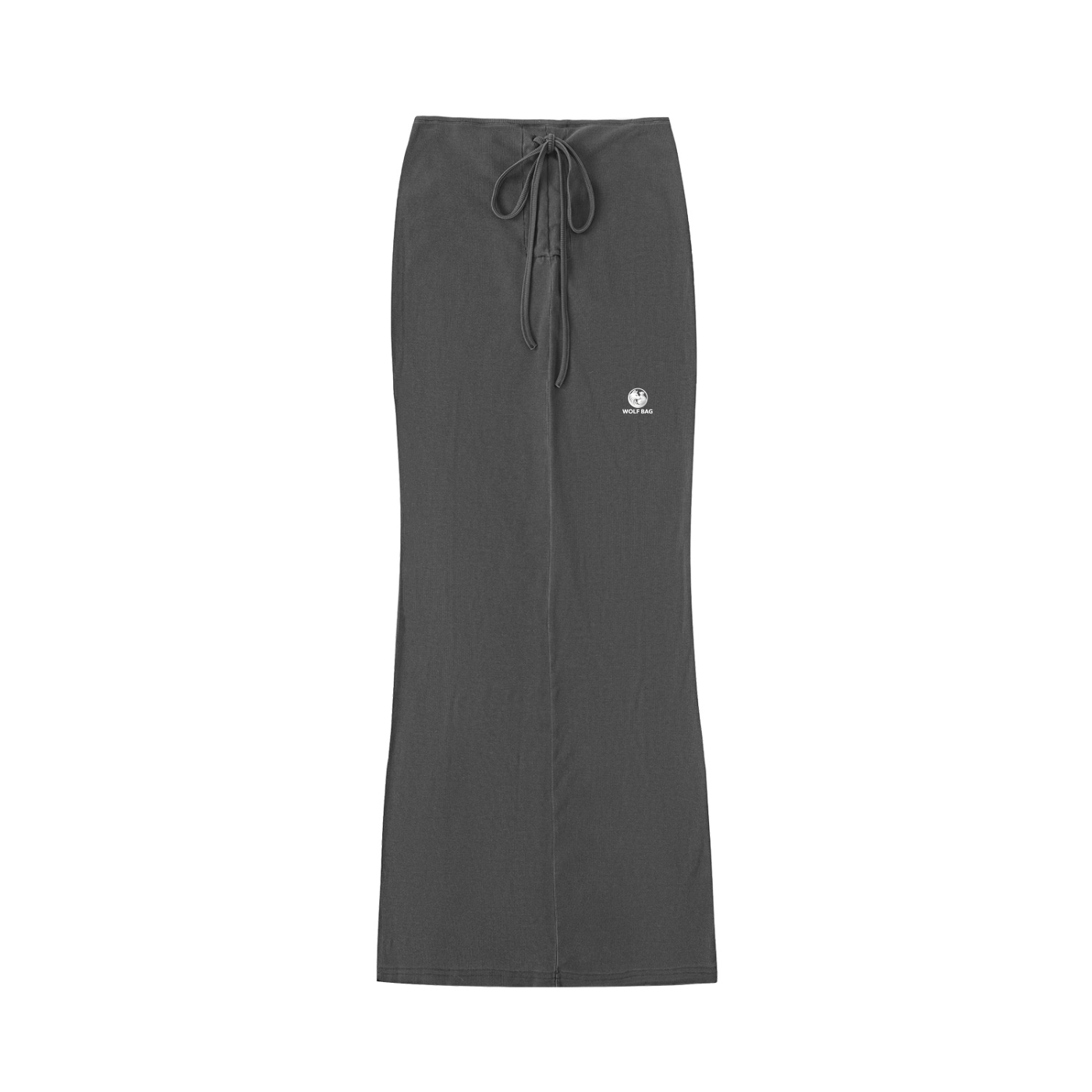 Dyed Washed Drawstring Maxi Skirt