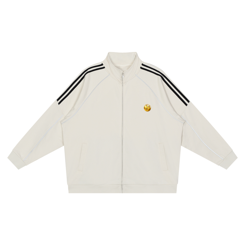 Reflection Striped Raglan Sleeve  Jacket