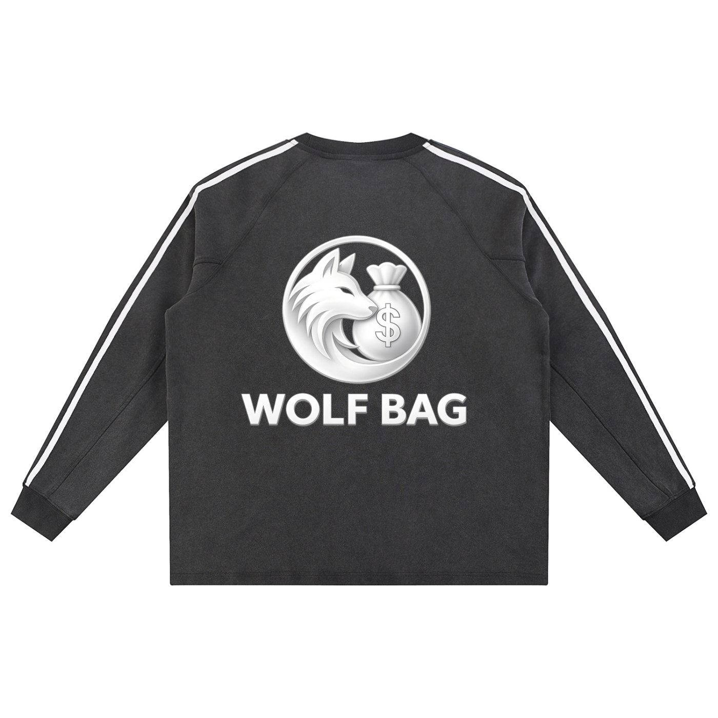 Snow Washed Contrast Tape Sweatshirt