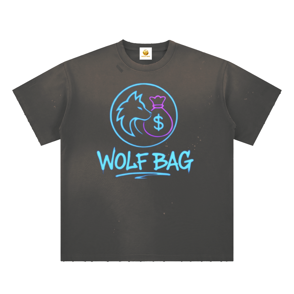 Hand-Frayed Sunfade Paint Splatter T-Shirt
