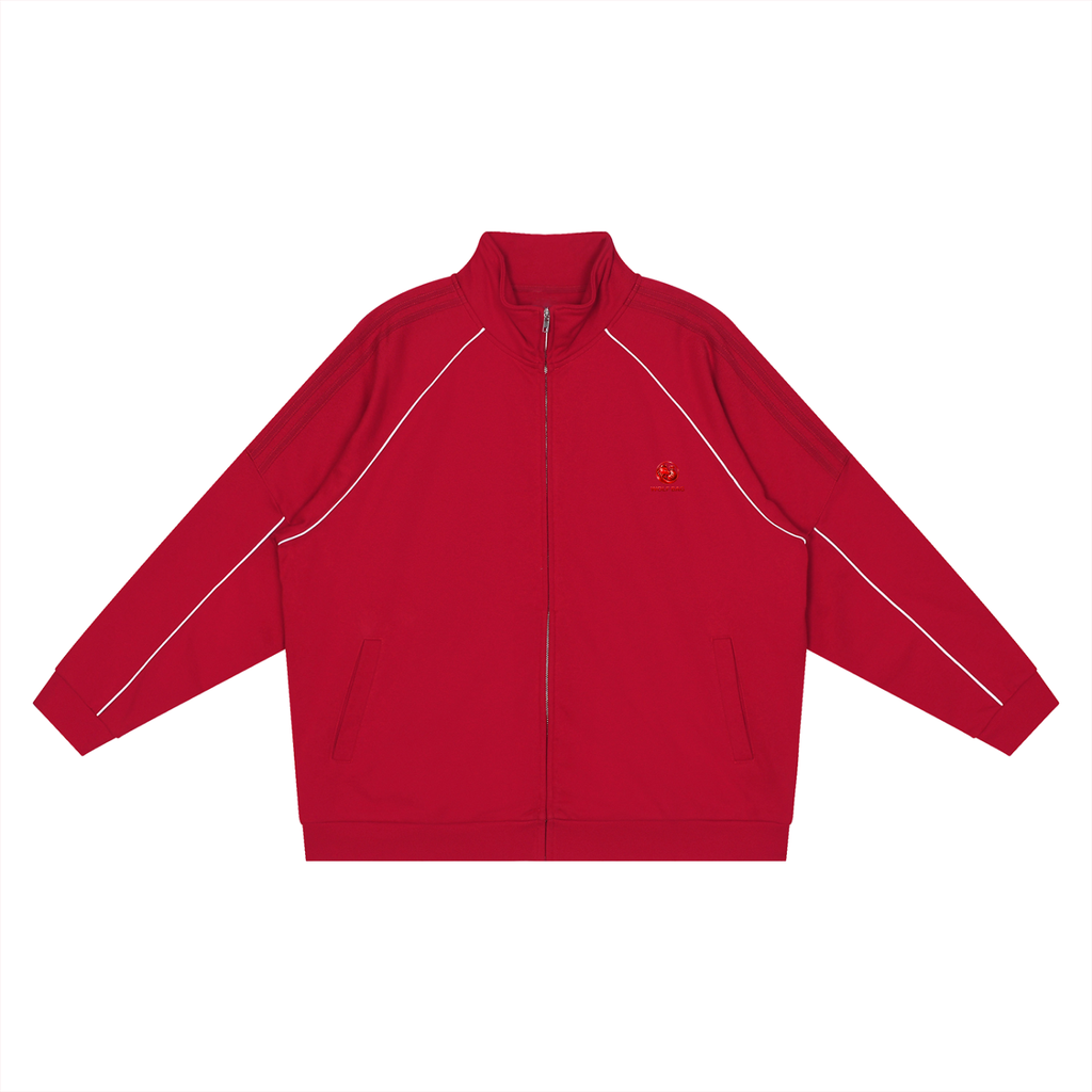 Reflection Striped Raglan Sleeve  Jacket
