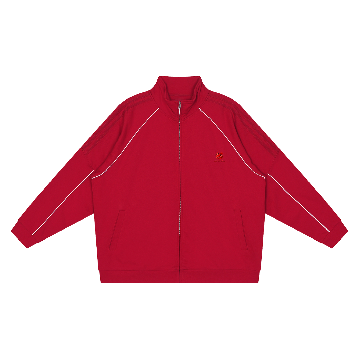 Reflection Striped Raglan Sleeve  Jacket