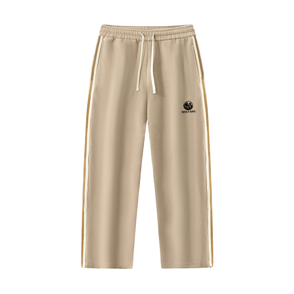 Contrast Side-Stripe Straight-Leg  Pants