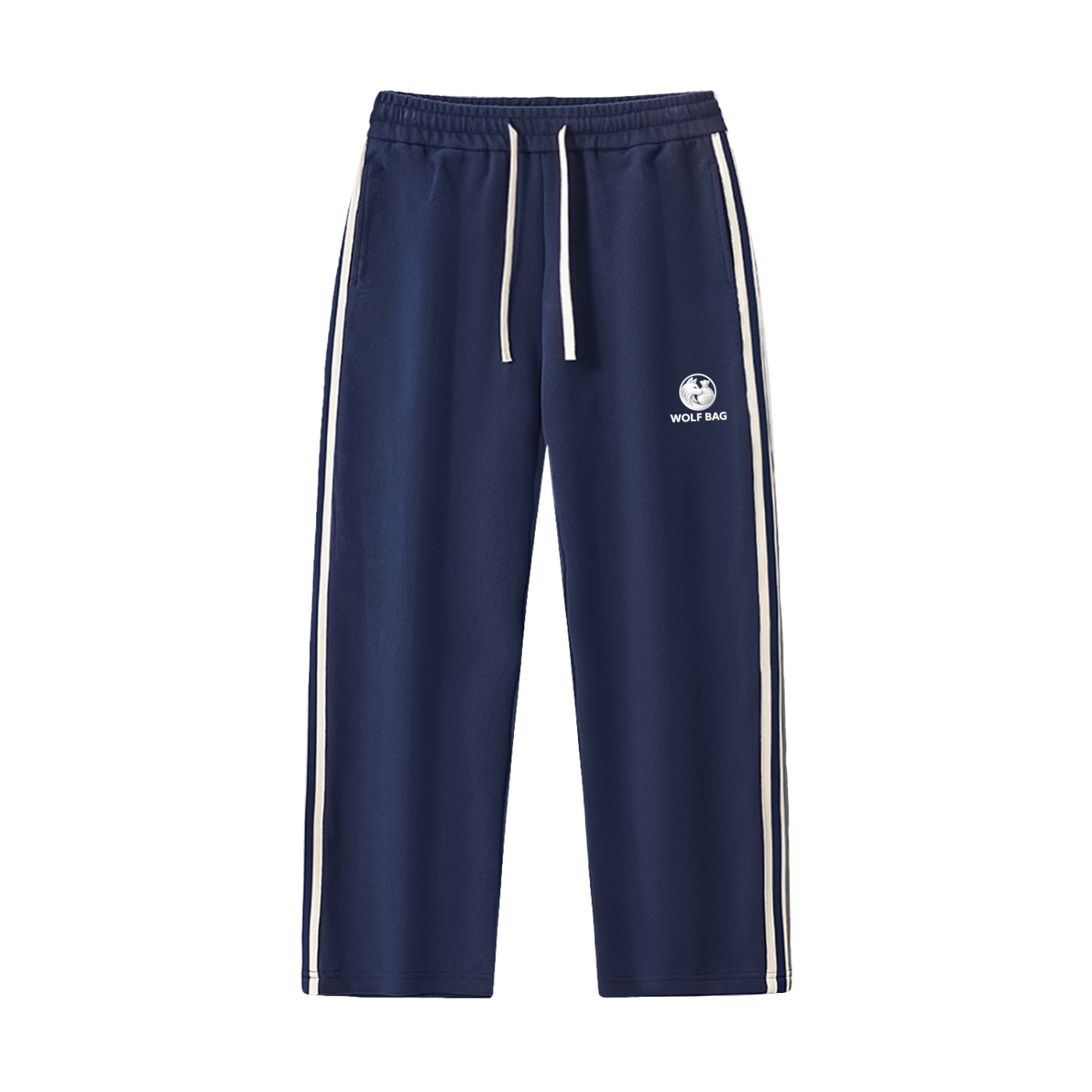 Contrast Side-Stripe Straight-Leg  Pants
