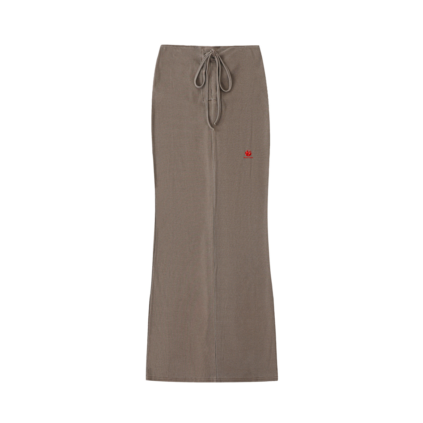 Dyed Washed Drawstring Maxi Skirt
