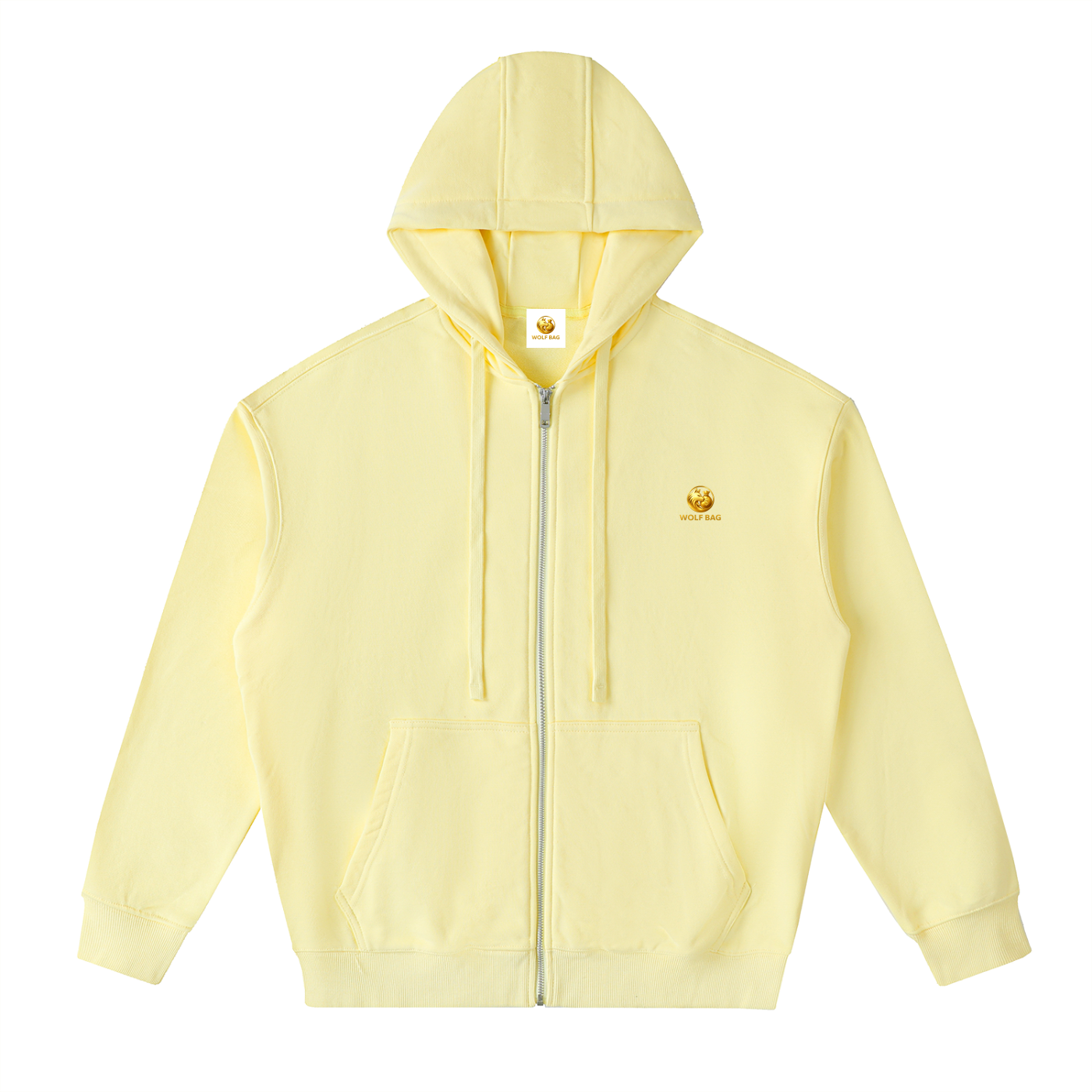 Drop-Shoulder Zip Up Hoodie
