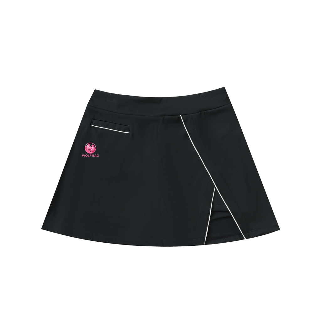 High-Waist Pocketed A-Line Skirt