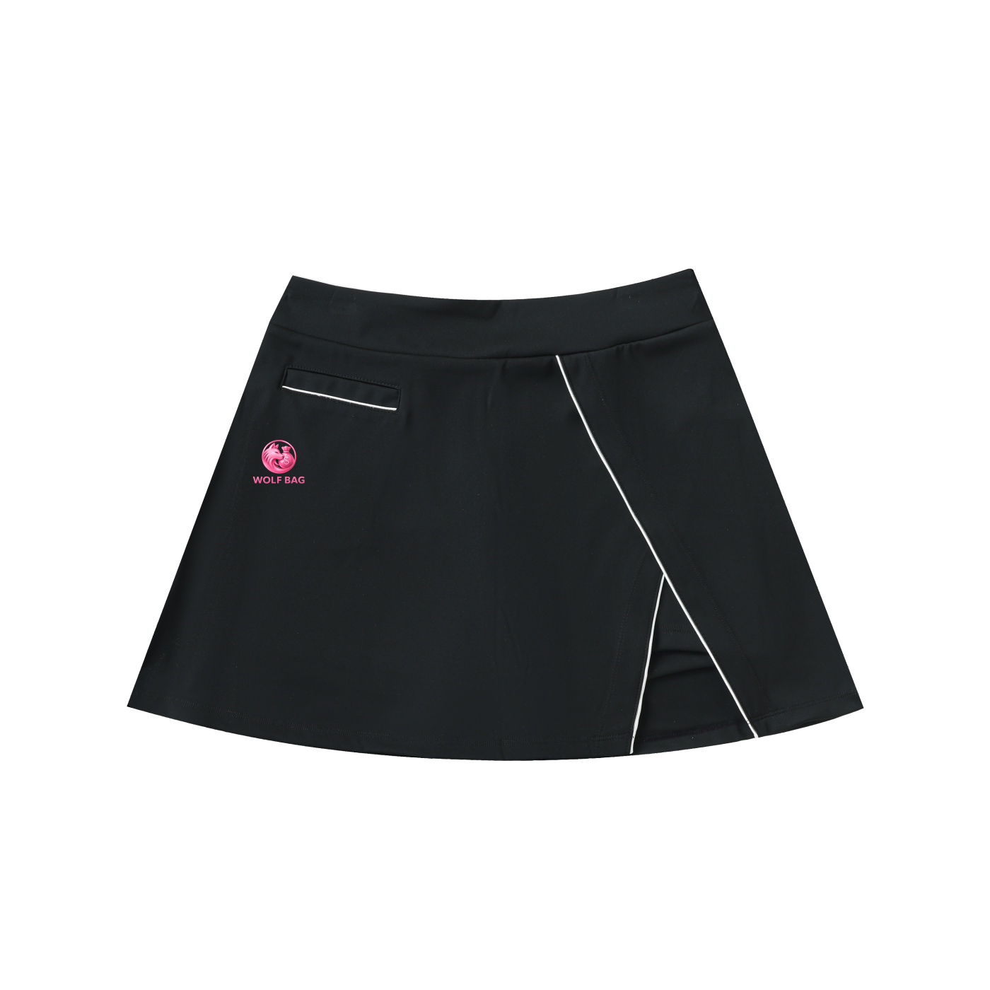 High-Waist Pocketed A-Line Skirt