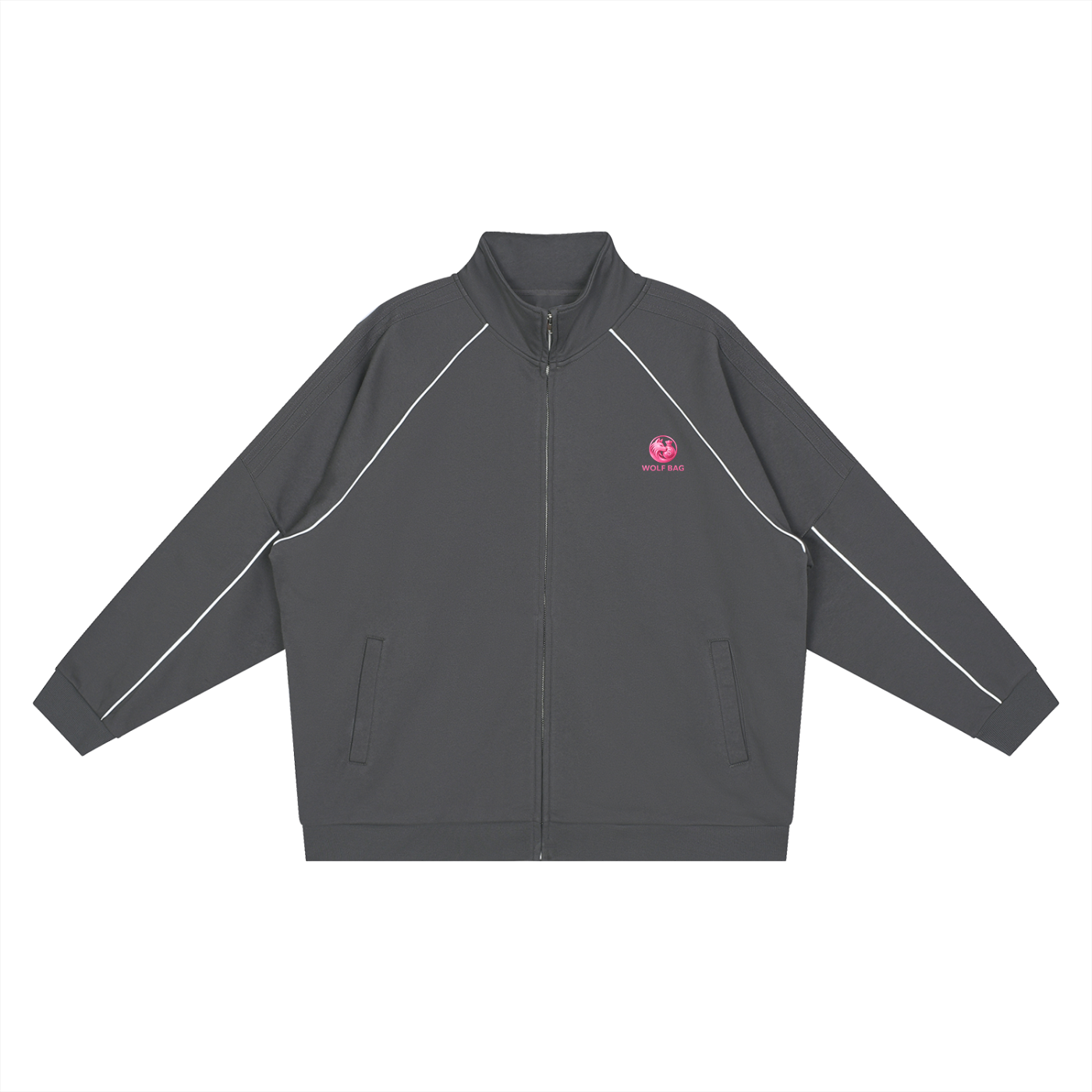 Reflection Striped Raglan Sleeve  Jacket