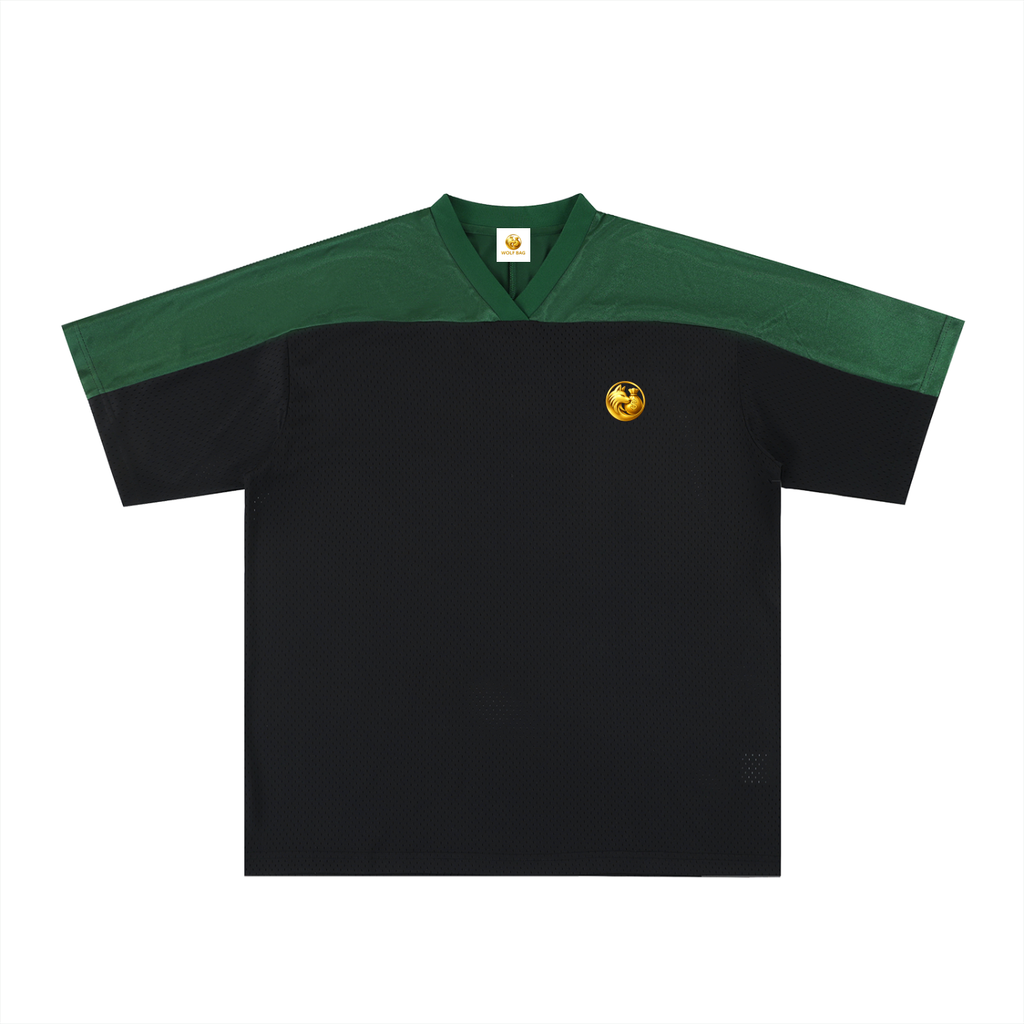Oversized Mesh V-Neck Soccer Jersey