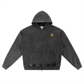 Snow Wash Oversized Zip-Up Hoodie