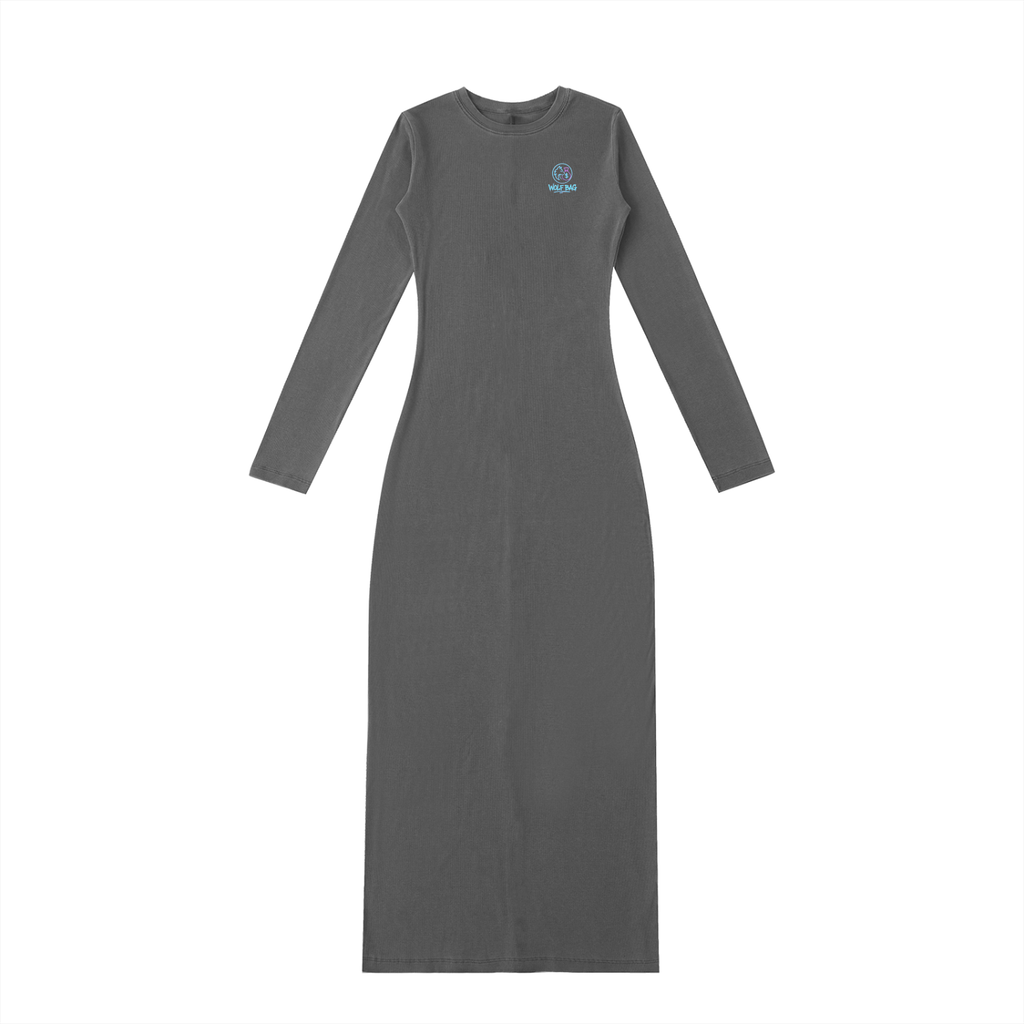 Dyed Washed Slit Maxi Dress