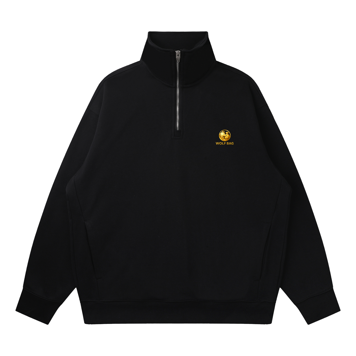 Quarter-Zip Drop Shoulder Sweatshirt