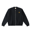 Essential Zip-Up Fleeced Varsity Jacket