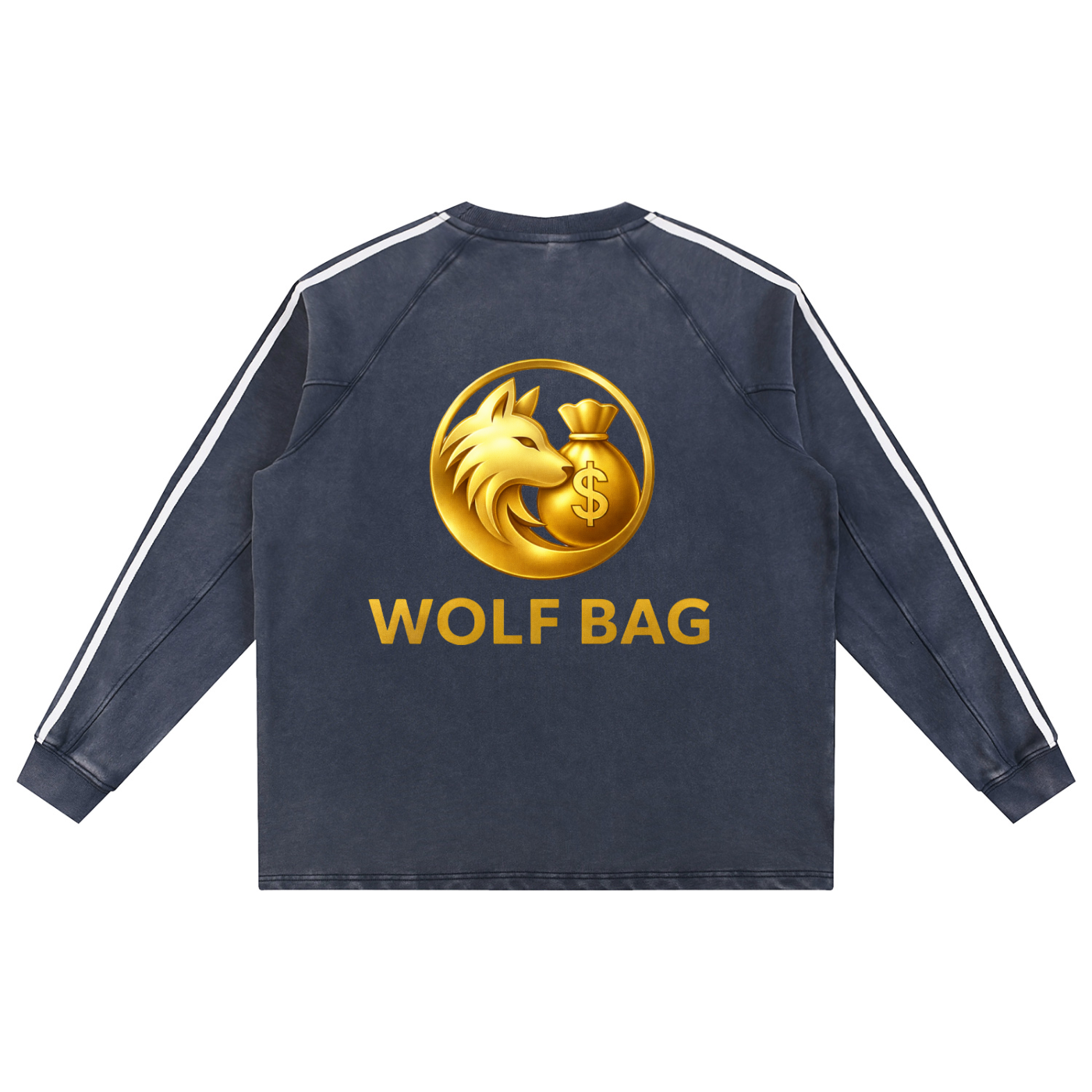Snow Washed Contrast Tape Sweatshirt