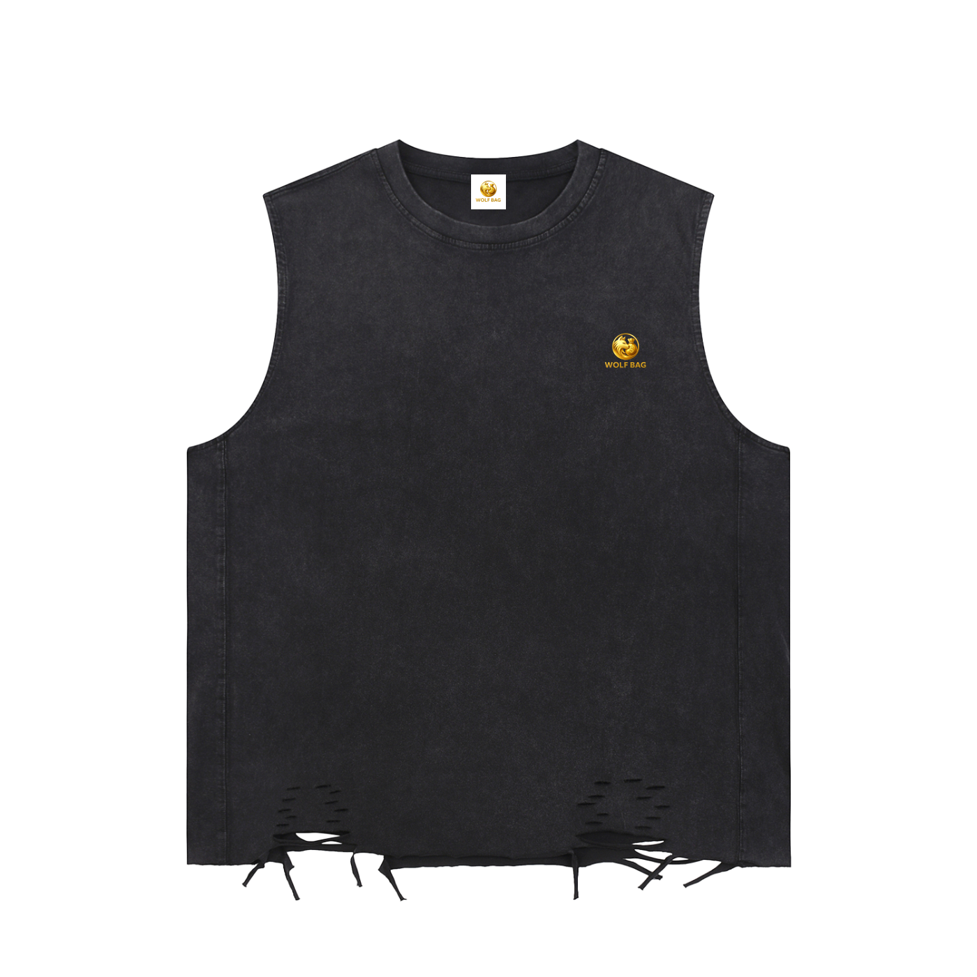 Snow Washed Raw-Hem Tank Top