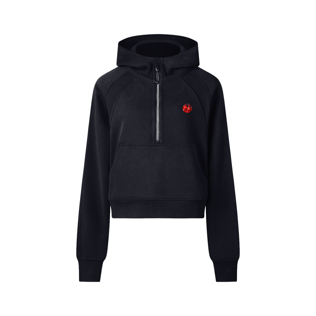 Cropped Half-Zip Hoodie