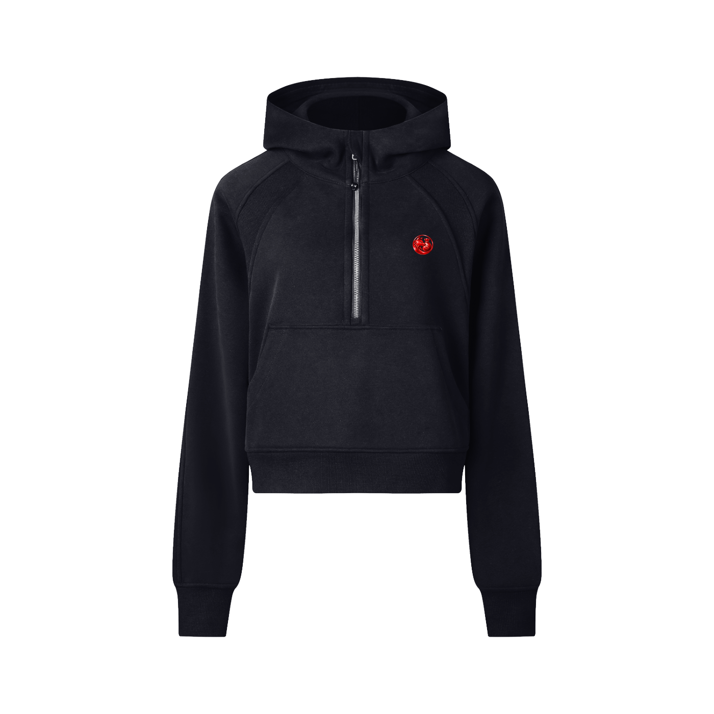 Cropped Half-Zip Hoodie